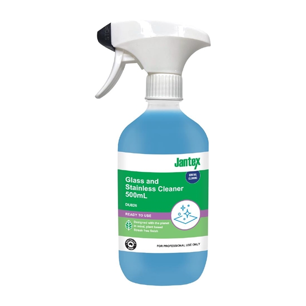 Jantex Green Glass & Stainless Cleaner RTU 500ml Jantex Green Glass & Stainless Cleaner RTU 500ml