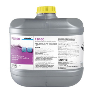 Winterhalter F8400 General Purpose Liquid Heavy Duty Dishwashing Detergent 15Ltr Winterhalter F8400 General Purpose Liquid Heavy Duty Dishwashing Detergent 15Ltr