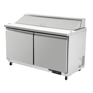 Polar U-Series Double Door Prep Counter Fridge 527Ltr