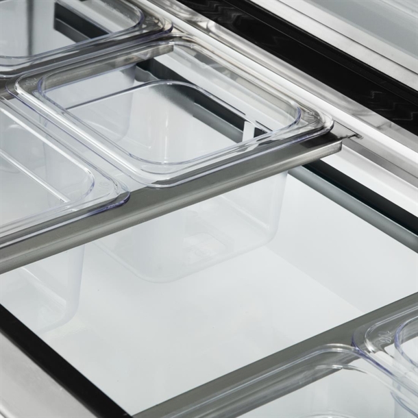 Polar U-Series Double Door Prep Counter Fridge 527Ltr