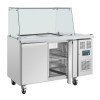 Polar U-Series GN Saladette Counter with Square Sneeze Guard 2 Door Polar U-Series GN Saladette Counter with Square Sneeze Guard 2 Door