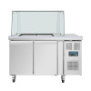 Polar U-Series GN Saladette Counter with Square Sneeze Guard 2 Door Polar U-Series GN Saladette Counter with Square Sneeze Guard 2 Door