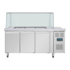 Polar U-Series GN Saladette Counter with Square Sneeze Guard 3 Door Polar U-Series GN Saladette Counter with Square Sneeze Guard 3 Door