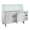 Polar U-Series GN Saladette Counter with Square Sneeze Guard 3 Door Polar U-Series GN Saladette Counter with Square Sneeze Guard 3 Door