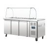Polar U-Series Triple Door Refrigerated Gastronorm Saladette Counter