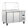 Polar U-Series Double Door Refrigerated Gastronorm Saladette Counter
