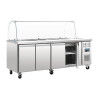 Polar U-Series Four Door Refrigerated Gastronorm Saladette Counter