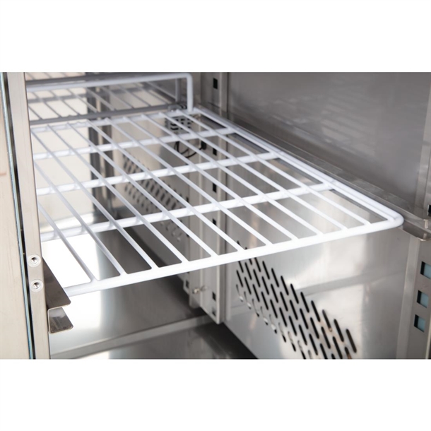 Polar U-Series Double Door Refrigerated Gastronorm Saladette Counter