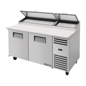 True Pizza Prep Table 2 Doors - 9 x 1/3 GN pan top (Direct)