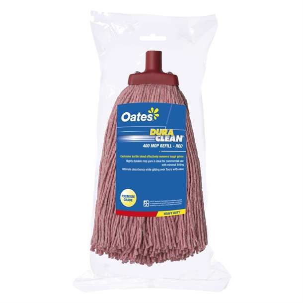 Oates MH-DC-01R Duraclean String Mop Head Refill Red