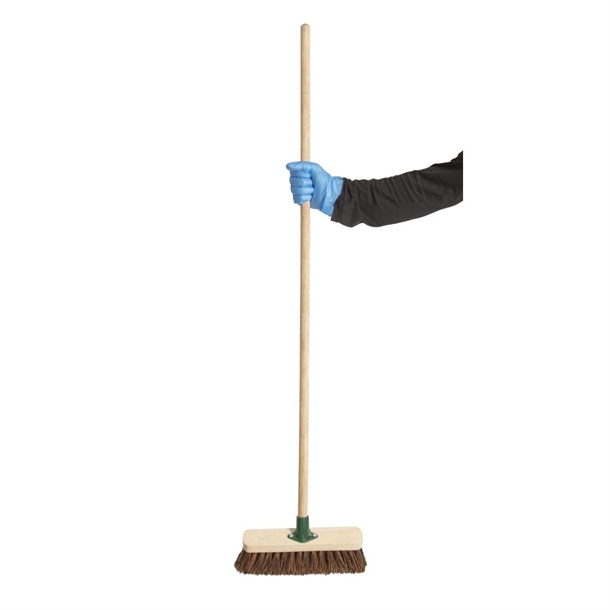 Jantex Wooden Broom Head Stiff Bassine 305mm Jantex Wooden Broom Head Stiff Bassine 305mm