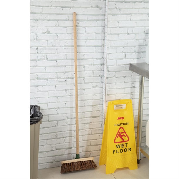 Jantex Wooden Broom Head Stiff Bassine 305mm Jantex Wooden Broom Head Stiff Bassine 305mm