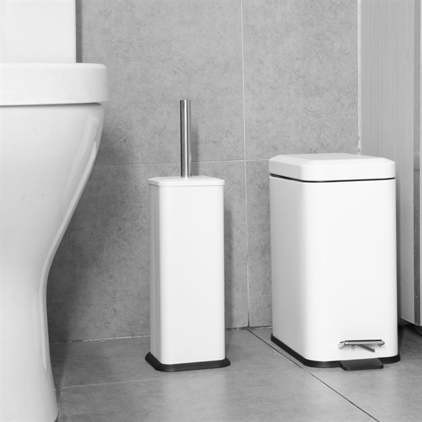 Jantex Square Toilet Brush and Holder - White Jantex Square Toilet Brush and Holder - White