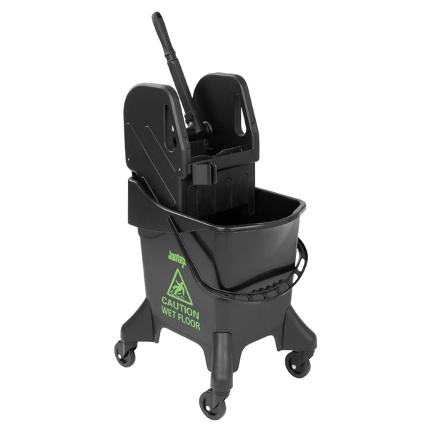 Jantex Tall Mop Bucket and Wringer Green Print 20Ltr Jantex Tall Mop Bucket and Wringer Green Print 20Ltr