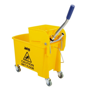 Jantex Mop Bucket & Side Wringer Yellow 15ltr