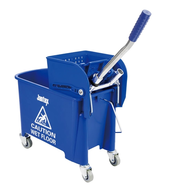 Jantex Mop Bucket & Side Wringer Blue 15ltr Jantex Mop Bucket & Side Wringer Blue 15ltr