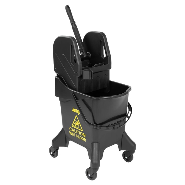 Jantex Tall Mop Bucket and Wringer Yellow Print 20Ltr Jantex Tall Mop Bucket and Wringer Yellow Print 20Ltr