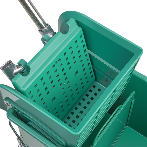 Jantex Mop Bucket & Side Wringer Green 15ltr