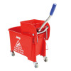 Jantex Mop Bucket & Side Wringer Red 15ltr