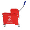 Jantex Mop Bucket & Side Wringer Red 15ltr