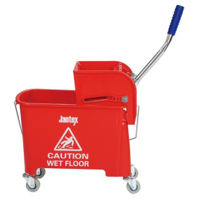 Jantex Mop Bucket & Side Wringer Red 15ltr