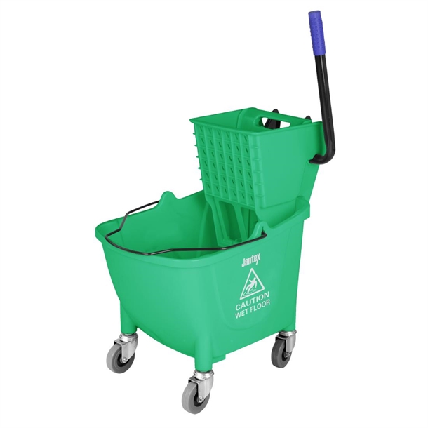 Jantex Mop Bucket with Foot Pedal release Green 25Ltr Jantex Mop Bucket with Foot Pedal release Green 25Ltr