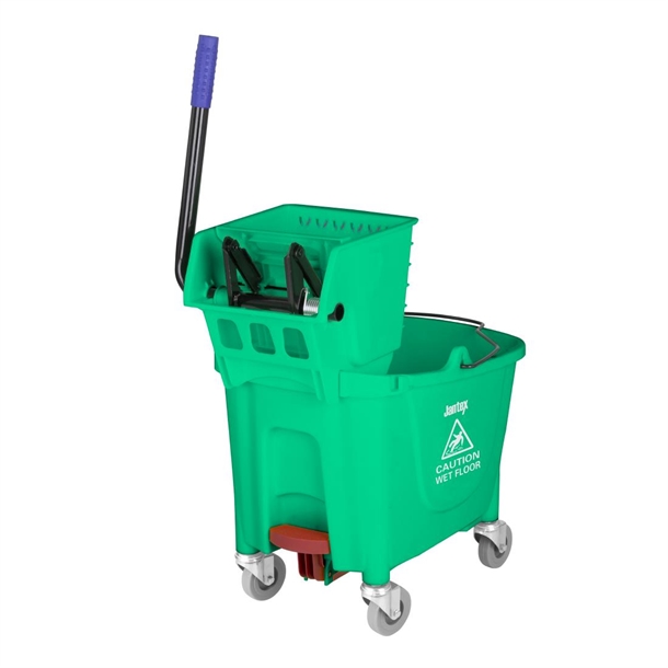 Jantex Mop Bucket with Foot Pedal release Green 25Ltr Jantex Mop Bucket with Foot Pedal release Green 25Ltr