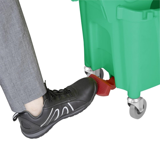 Jantex Mop Bucket with Foot Pedal release Green 25Ltr Jantex Mop Bucket with Foot Pedal release Green 25Ltr
