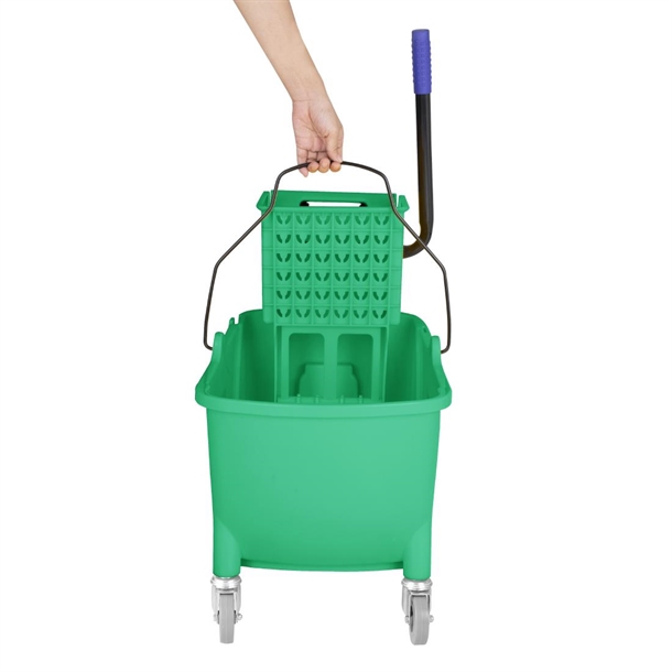 Jantex Mop Bucket with Foot Pedal release Green 25Ltr Jantex Mop Bucket with Foot Pedal release Green 25Ltr