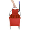 Jantex Mop Bucket with Foot Pedal release Red 25Ltr