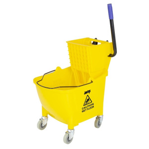 Jantex Mop Bucket with Foot Pedal release Yellow 25Ltr