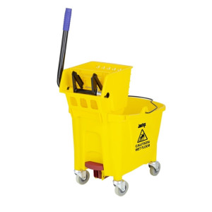 Jantex Mop Bucket with Foot Pedal release Yellow 25Ltr