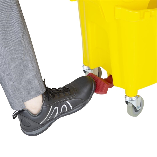 Jantex Mop Bucket with Foot Pedal release Yellow 25Ltr