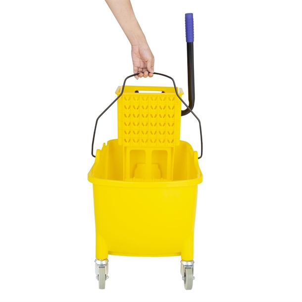 Jantex Mop Bucket with Foot Pedal release Yellow 25Ltr