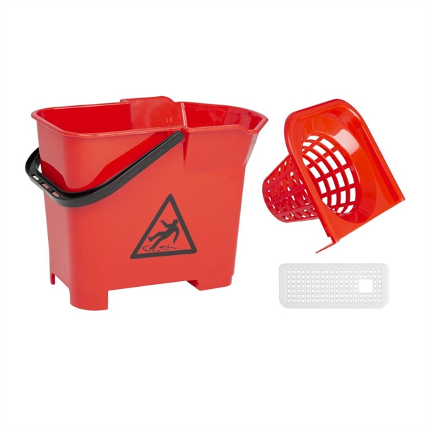 Nisbets Essentials Mop Bucket Red Nisbets Essentials Mop Bucket Red