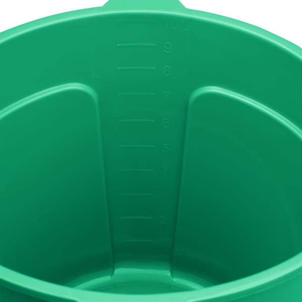 Jantex Green Graduated Bucket with Pouring Lip 10ltr
