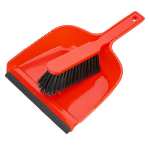 Jantex Dustpan & Brush Set Red