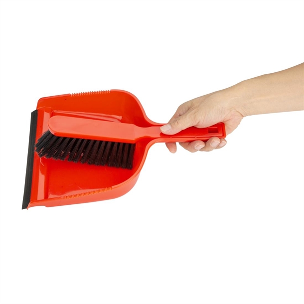 Jantex Dustpan & Brush Set Red