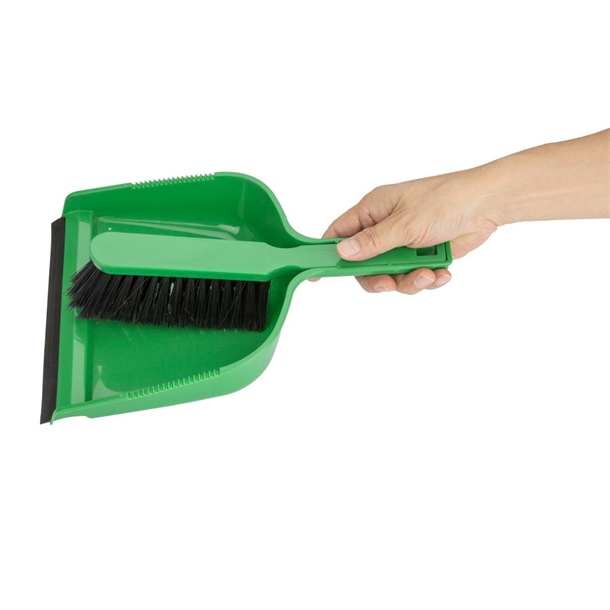 Jantex Dustpan & Brush Set Green