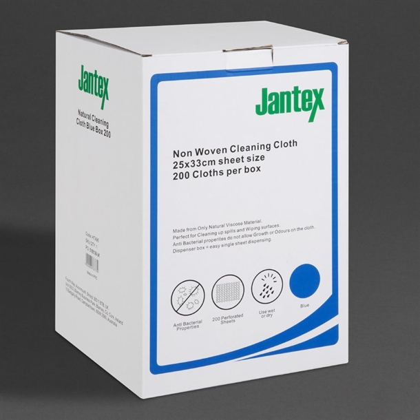 Jantex Green Compostable Cleaning Cloth Blue (200 Pack) Jantex Green Compostable Cleaning Cloth Blue (200 Pack)
