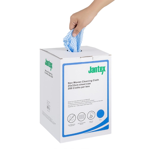 Jantex Green Compostable Cleaning Cloth Blue (200 Pack) Jantex Green Compostable Cleaning Cloth Blue (200 Pack)