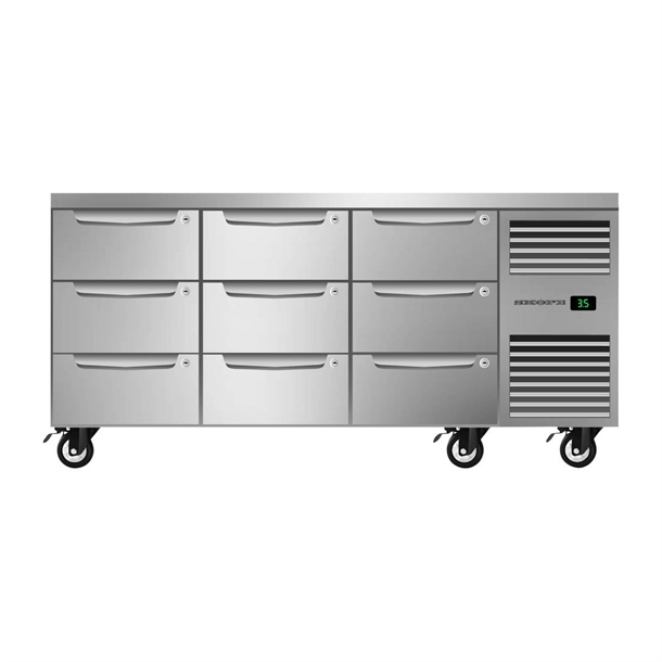 SKOPE ProSpec Nine Drawer Underbench GN 1/1 Right Hand Fridge