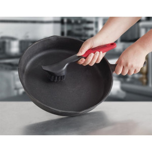 Cast Iron Scrub Brush - Thick Nylon Bristles