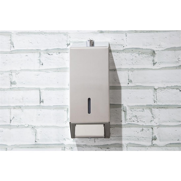 Jantex Stainless Steel Soap and Hand Sanitiser Dispenser 1Ltr