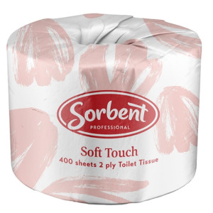 Sorbent Professional Soft Touch Toilet Tissue 2 Ply 400 Sheets (Pack 48)