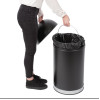 Bolero Bullet Bin with Open Top Lid Black 40Ltr