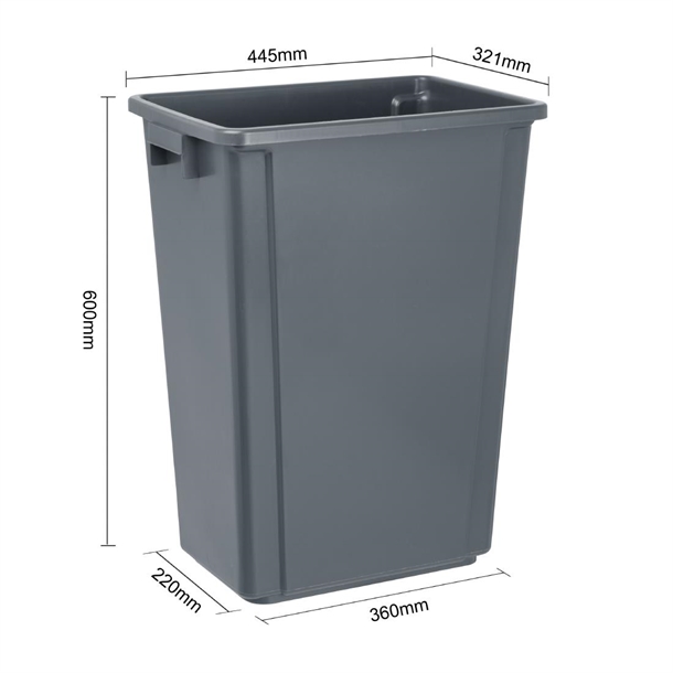 Jantex Slim Bin 60Ltr Grey Jantex Slim Bin 60Ltr Grey