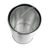 Bolero Bullet Bin with Open Top Lid Silver 40Ltr
