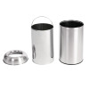 Bolero Bullet Bin with Open Top Lid Silver 40Ltr