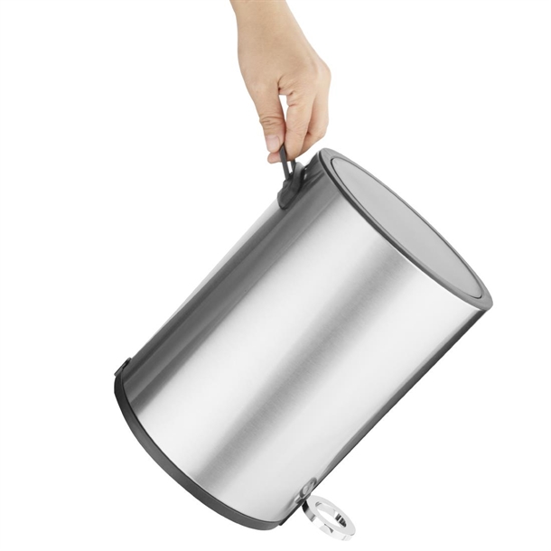 Jantex Pedal Bin Brushed Steel 6Ltr Jantex Pedal Bin Brushed Steel 6Ltr